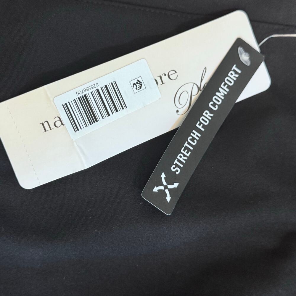 New NANETTE LAPORE PLAY Stretch Comfort Elastic Waist Pockets Black Pants Sz L - Picture 7 of 10